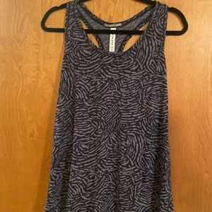 Athleta racer back tank, navy and grey, 3X